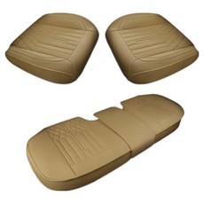오토핏 프리미엄 가죽 방석 시트커버 앞뒤 풀세트, 새들브라운, 1세트