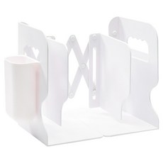 小麥購物 L802 簡約伸縮書架 ABS款 附筆筒, 白色