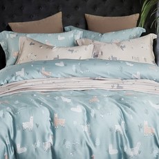 eyah 宜雅 100%萊賽爾天絲床包 + 枕套 清新派 台灣製