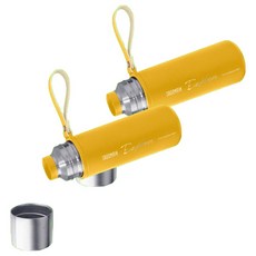 SADOMAIN 仙德曼 EXPLORER探險者 316不鏽鋼真空保溫旅行瓶, 芥末黃, 500ml, 2個