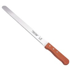 AHOYE 10寸暖木柄鋸齒麵包刀, 1個, 銀色