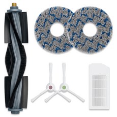 WonderfulPlace ECOVACS T10 OMNI 相容 Turbo 濕拖布 + 濾網 + 主刷 + 邊刷 耗材組, 1套, 單一商品