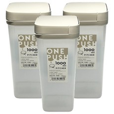 YAMADA 山田化學 半掀式角型冷水壺, 3個, 灰色, 1L