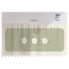 홈셀그림같은에어컨바람막이커튼90x50cm, 1개, 그린플라워 