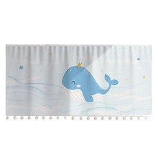홈셀그림같은에어컨바람막이커튼90x50cm, 1개, 왕관고래 