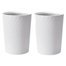 台灣 Life plus 北歐ins風創意時尚波紋壓圈無蓋垃圾桶 12L 2個, 1層, 質感灰