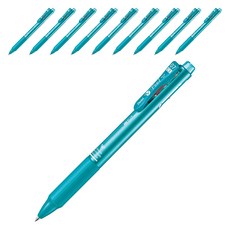 Pentel 飛龍文具 Feel 3色原子筆 0.7mm BXCB37MD, 金屬綠, 10個