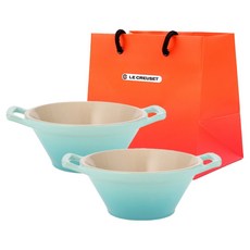 르크루제 카술레서빙볼 세트 2p + 쇼핑백M, 쿨민트, 1세트