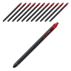 펜텔 에너겔 슬림 볼펜 0.5mm BLN435R1-B, 레드, 12개