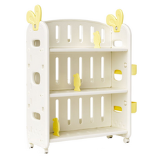 lilikoko 哩哩摳摳 雙面兔書架, 黃色, 3層