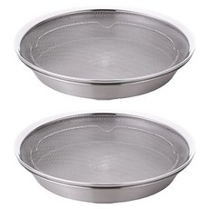 Priceless 圓形不鏽鋼網篩 + 盤子, 不鏽鋼, 2套