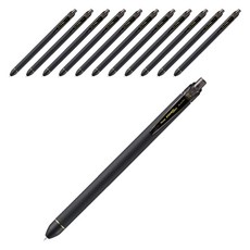 Pentel 飛龍文具 ENERGEL 纖細原子筆 0.7mm BL437R1-A, 黑色, 12個