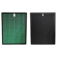 PUREBURG 高效HEPA濾網 + 黑色蜂巢式活性碳濾網 適用Coway AP-1019c積木機 玩美雙禦 空氣清淨機, 1套, CW-1220B-01