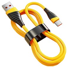 小麥購物 Type-C系列 120W USB-A-Type-C快充數據線 L1378, 1個, 黃色, 100cm