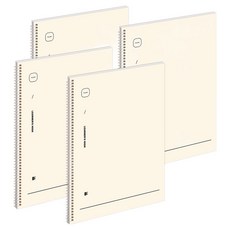 비플라이 컬러 연습장 190 x 258 mm 4p세트, 아이보리, 1세트