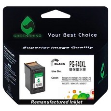 GREENRHINO 綠犀牛 相容Canon PG740XL 高容量環保墨水匣 PIXMA MG2170/MG3170/MG4170/MG2270/MG3270適用, 黑色, 1個