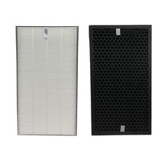 PUREBURG 淨博高效HEPA濾網組 + 蜂巢活性碳濾網 SHARP 夏普 KC-JD50T/KC-JD50T-W/KC-D50/KC-E50/KC-F50/KC-G50/KC-D40/KC-G40/KC-E40/KC-F40/KC-J50適用, 1套, 單一商品