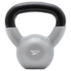 Reebok Kettlebell 健身鑄鐵壺鈴, 1個, 4kg, 灰色