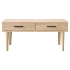 HOPMA 合馬家具 實木腳二抽茶几桌 E-GS940PMS-T, 淺橡木