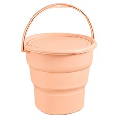 Misoroun 大容量便攜式水桶 戶外折疊水桶 17L + 附蓋組合, 1套, 粉紅色