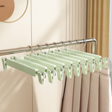 솔브리빙 매트무광 논슬립 집게형 치마 바지걸이, 그린, 20개