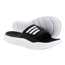 adidas 愛迪達 男女款 ALPHABOUNCE SLIDE 2.0 拖鞋 GY9415, 黑色 + 白色, 23.5cm