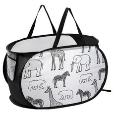 ALLISYOU 多用途洗衣籃, 黑色動物