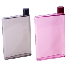 Osun A5筆記本造型水瓶 CE206, 420ml, 2個, 黑灰色 + 桃紅色