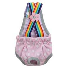 寵物星樂園 寵物背帶生理褲 粉色圓點, L, 1個, 1個裝