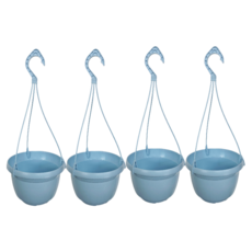 蔬菜工坊 馬卡龍吊盆組, 4個, 藍色