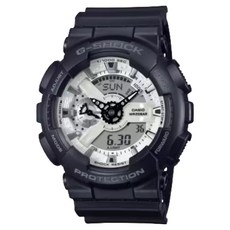 CASIO 卡西歐 G-SHOCK 黑白經典雙顯手錶 GA-110WD-1A