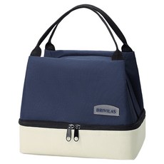 SUNORO 多巴雙層便當包, 1個, 藏青色