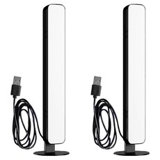 小麥購物 智能語音USB供電橫豎聲控燈2件組 L3001, 黑色