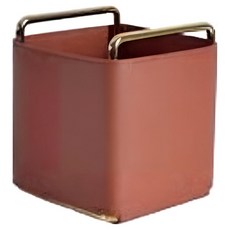 eclat 北歐皮革質感設計桌上兩用筆筒, 1層, 經典咖啡