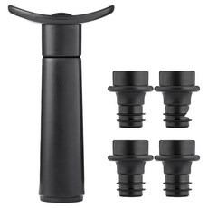 AHOYE 抽真空紅酒塞, 1個, 黑色