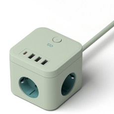 oa 高功率方塊延長線 4000W PD35, 綠色, 1個