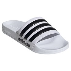 adidas 愛迪達 男女款 ADILETTE SHOWER 拖鞋 GZ5921, 白黑色, 29.5cm