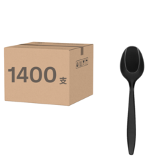 巨菄行 PS圓匙 K037BK 黑色, 1套, 1400個裝