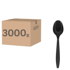 巨菄行 PS圓匙 K037BK 黑色, 1套, 3000個裝