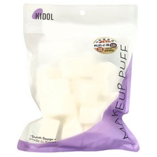 KIDOL 5角拋棄式粉撲 80948 大 18個, 白色, 1組