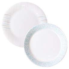 HANKOOK CHINAWARE 骨瓷佩蒂點盤 19cm, 1套, 白色, 盤子 + 小菜碗