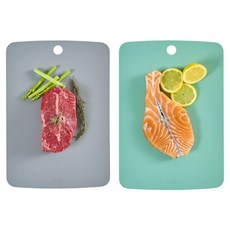 Firgi 嬰兒副食品TPU砧板 2入, 灰色 + 薄荷綠, 1套, TPU砧板 2種