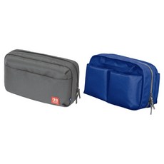 HORI 任天堂 Switch 2 雙面全收納包, 灰色 + 皇家藍, 1個, NSX-074A