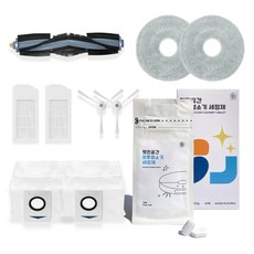 WonderfulPlace ECOVACS T10 OMNI 濕拖布 2p + 集塵袋 2p + 濾網 2p + 刷子 + 消耗品 + 清潔劑 套組, 1套, 單一商品