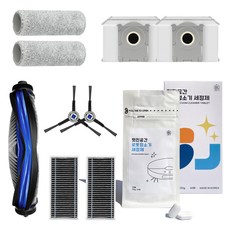 WonderfulPlace 科沃斯 X8 Pro Omni 濕拖布 2p + 集塵袋 2p + 濾網 2p + 刷子 + 耗材 + 清潔液套組, 1套, 單一商品