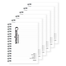 misoro 1800 Campus PP上翻筆記本 2439, 6個, 白色