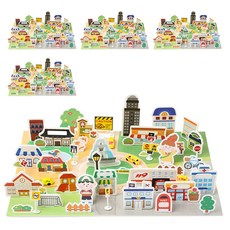minhwashop 泡棉板打造我們社區套組 UDPOM0290, 5套, 混合顏色