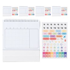 minhwashop 素色紙質桌曆製作 S2301350, 混合顏色, 5個