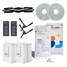 WonderfulPlace ECOVACS X2 Pro Omni 濕拖 + 集塵袋 + 濾網 + 刷具 + 耗材 + 清潔劑套組, 1套, 單一商品