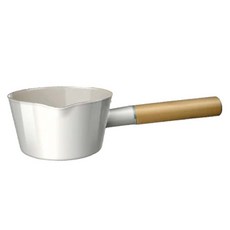 SADOMAIN 仙德曼 繽紛琺瑯單柄牛奶鍋/單柄鍋/琺瑯鍋/燉鍋 IH爐可用鍋 15cm, 1個, 容器, 白色